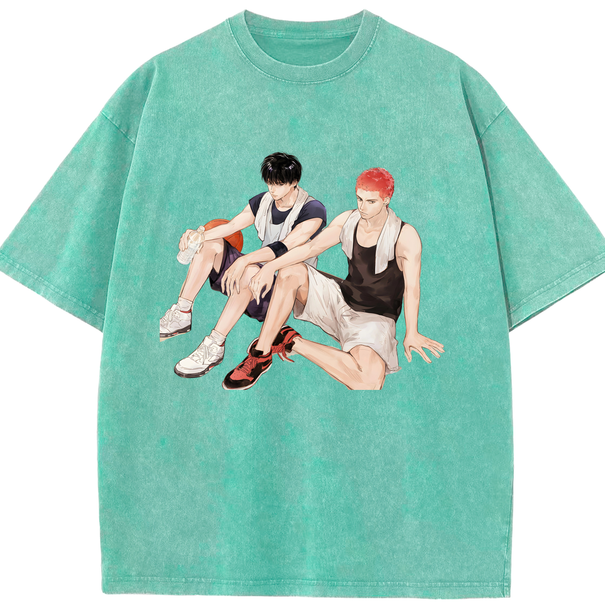 （画像用） SLAM DUNK／スラムダンク 綿100% ヴィンテージ風 半袖Tシャツ（フロントプリント）